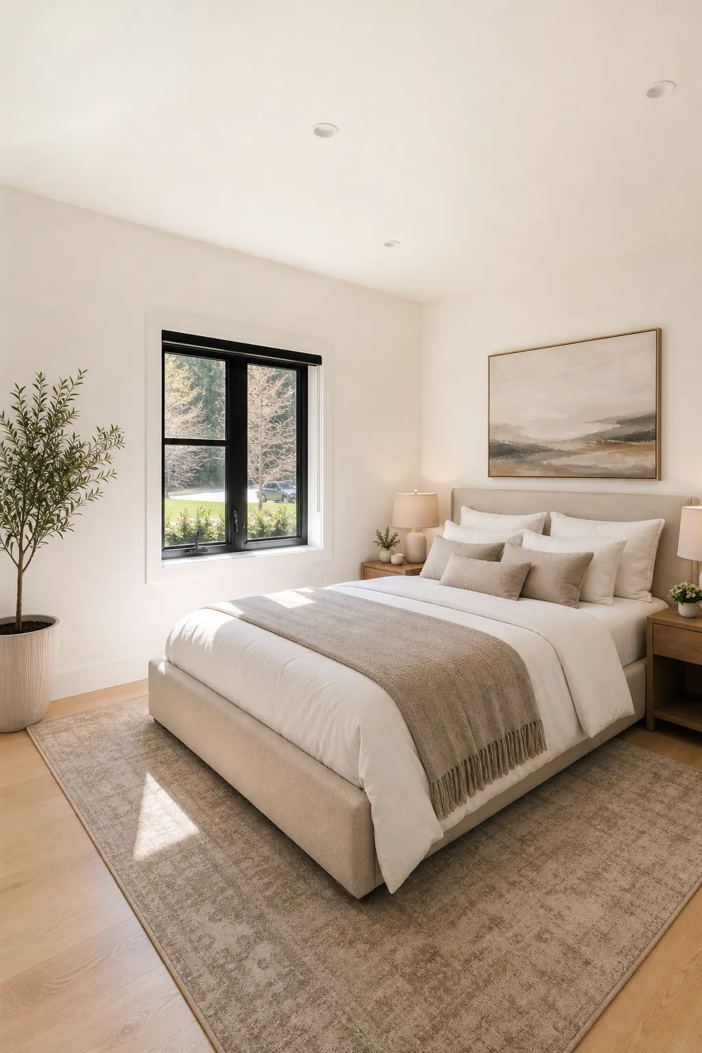 Bedroom photo upgraded with tasteful virtual staging for a Vancouver listing